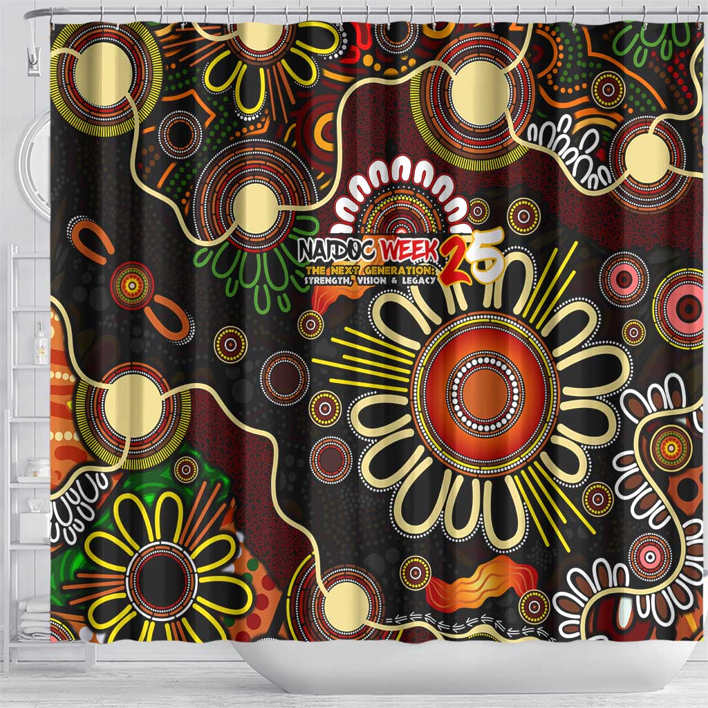 50 Years Aboriginal Patterns Of The Past Shower Curtain Legacy NAIDOC 2025