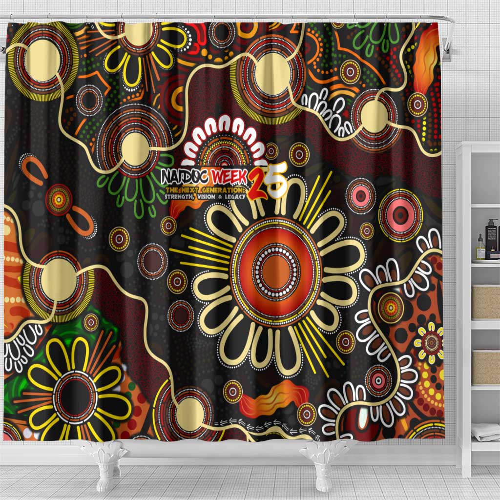 50 Years Aboriginal Patterns Of The Past Shower Curtain Legacy NAIDOC 2025