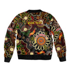 Personalised 50 Years Aboriginal Patterns Of The Past Sleeve Zip Bomber Jacket Legacy NAIDOC 2025