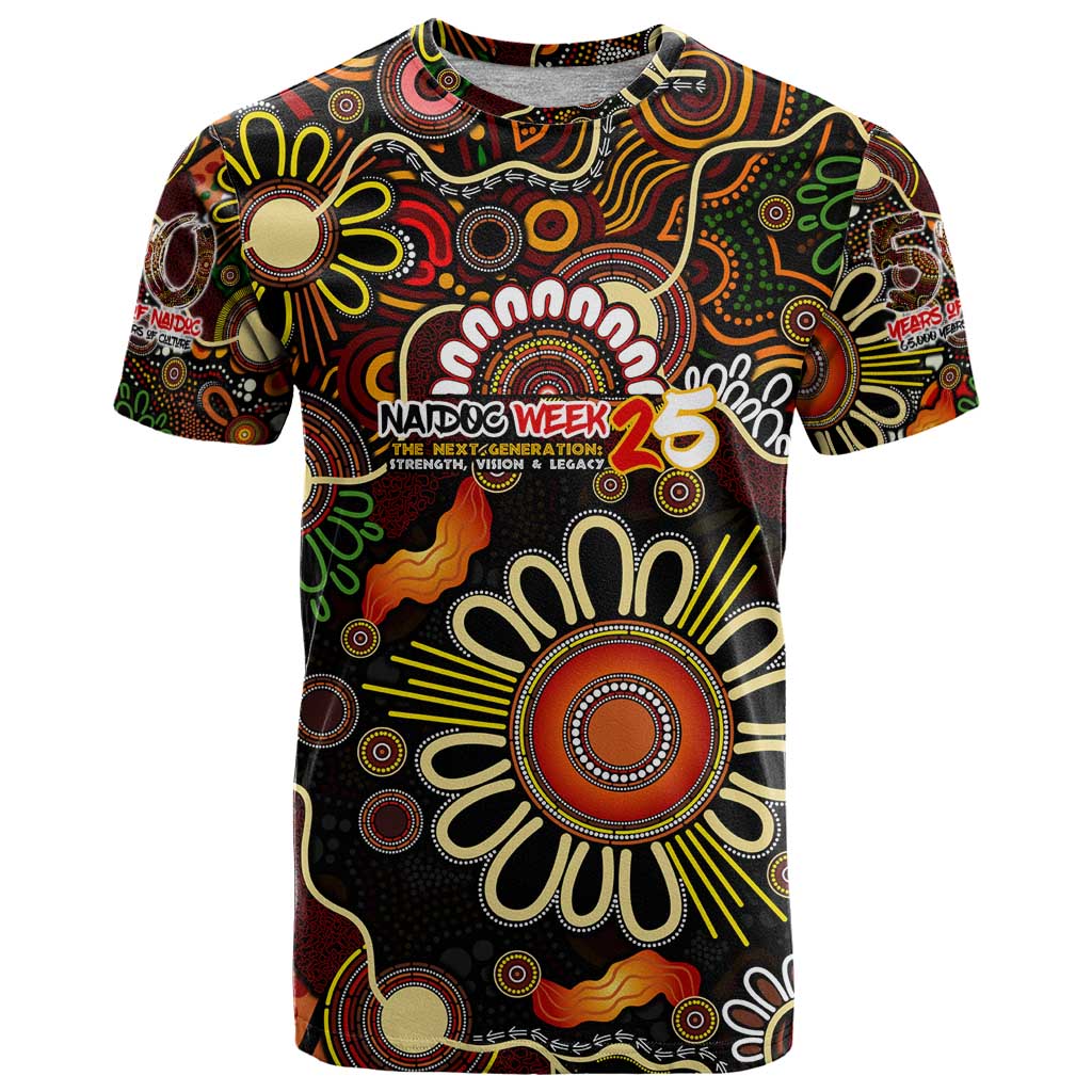 Personalised 50 Years Aboriginal Patterns Of The Past T Shirt Legacy NAIDOC 2025