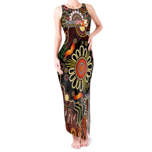 Personalised 50 Years Aboriginal Patterns Of The Past Tank Maxi Dress Legacy NAIDOC 2025
