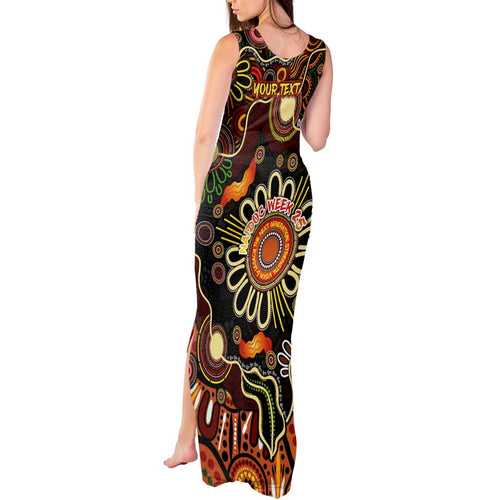 Personalised 50 Years Aboriginal Patterns Of The Past Tank Maxi Dress Legacy NAIDOC 2025