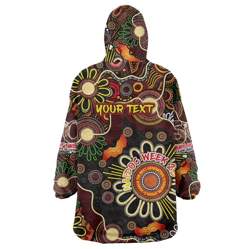 Personalised 50 Years Aboriginal Patterns Of The Past Wearable Blanket Hoodie Legacy NAIDOC 2025