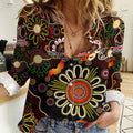Personalised 50 Years Aboriginal Patterns Of The Past Women Casual Shirt Legacy NAIDOC 2025