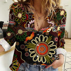 Personalised 50 Years Aboriginal Patterns Of The Past Women Casual Shirt Legacy NAIDOC 2025