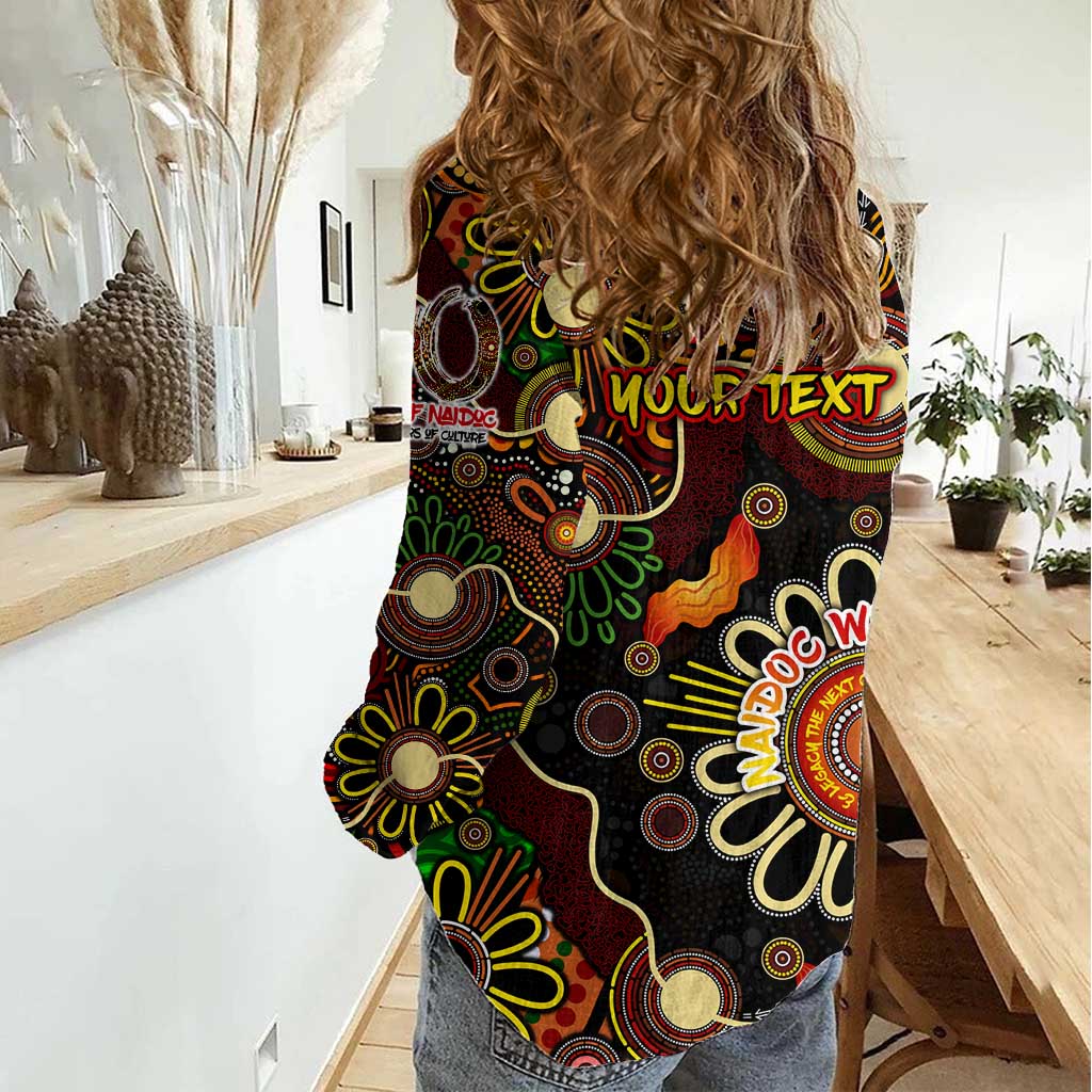 Personalised 50 Years Aboriginal Patterns Of The Past Women Casual Shirt Legacy NAIDOC 2025