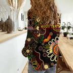 Personalised 50 Years Aboriginal Patterns Of The Past Women Casual Shirt Legacy NAIDOC 2025