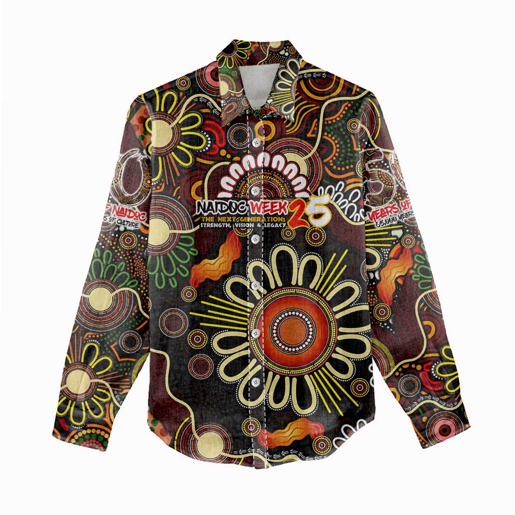 Personalised 50 Years Aboriginal Patterns Of The Past Women Casual Shirt Legacy NAIDOC 2025