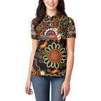 Personalised 50 Years Aboriginal Patterns Of The Past Women Polo Shirt Legacy NAIDOC 2025