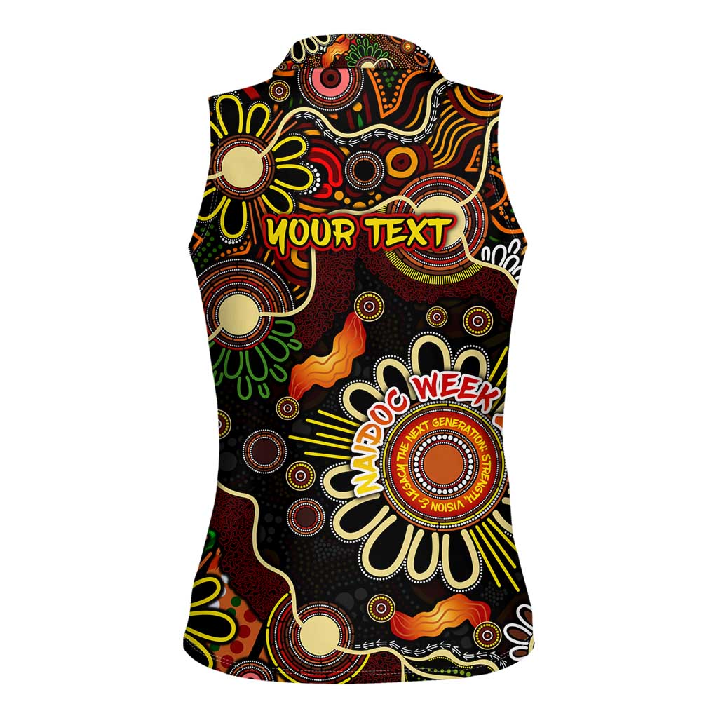 Personalised 50 Years Aboriginal Patterns Of The Past Women Sleeveless Polo Shirt Legacy NAIDOC 2025