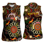 Personalised 50 Years Aboriginal Patterns Of The Past Women Sleeveless Polo Shirt Legacy NAIDOC 2025