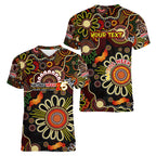 Personalised 50 Years Aboriginal Patterns Of The Past Women V-Neck T-Shirt Legacy NAIDOC 2025