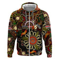 Personalised 50 Years Aboriginal Patterns Of The Past Zip Hoodie Legacy NAIDOC 2025