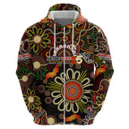 Personalised 50 Years Aboriginal Patterns Of The Past Zip Hoodie Legacy NAIDOC 2025
