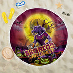 We Are Broncos Halloween Beach Blanket Pumpkin Scary Spooky Season - Aussie Hoodie