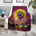 We Are Broncos Halloween Blanket Pumpkin Scary Spooky Season - Aussie Hoodie