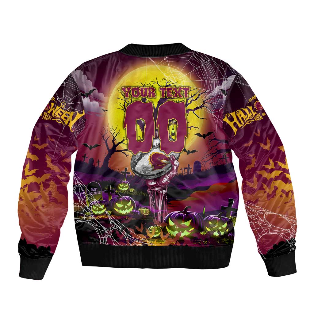 We Are Broncos Halloween Bomber Jacket Pumpkin Scary Spooky Season - Aussie Hoodie