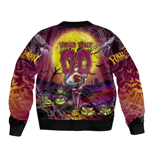 We Are Broncos Halloween Bomber Jacket Pumpkin Scary Spooky Season - Aussie Hoodie