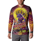 We Are Broncos Halloween Button Sweatshirt Pumpkin Scary Spooky Season - Aussie Hoodie