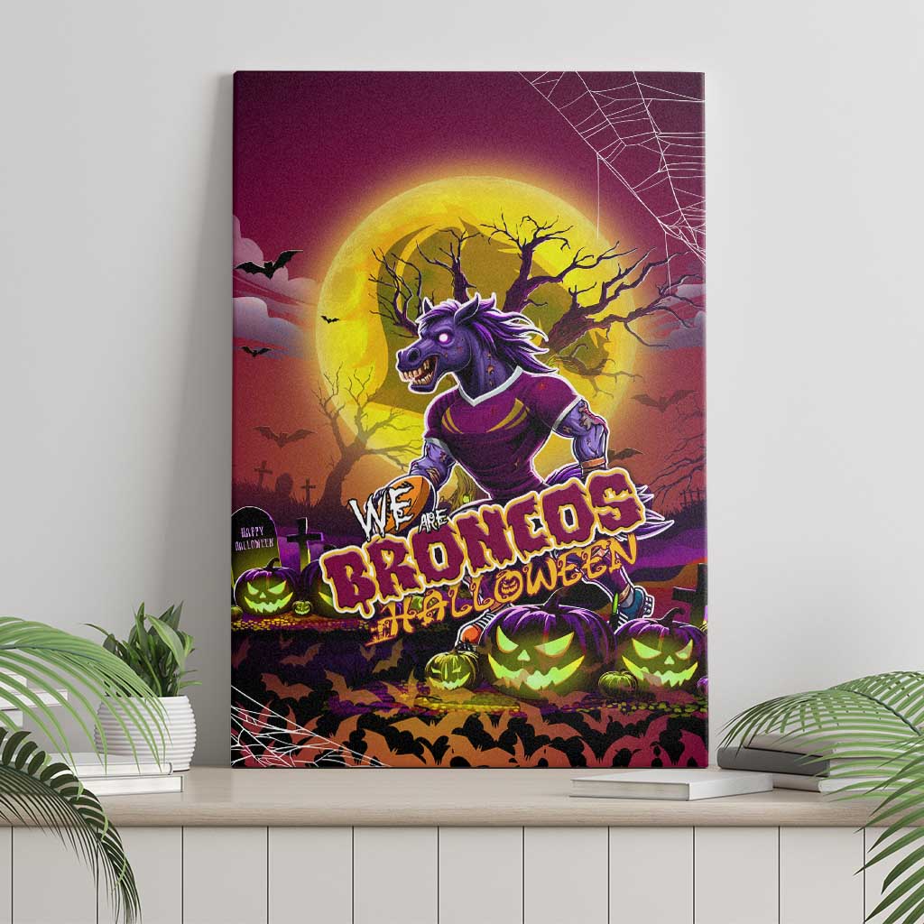 We Are Broncos Halloween Canvas Wall Art Pumpkin Scary Spooky Season - Aussie Hoodie