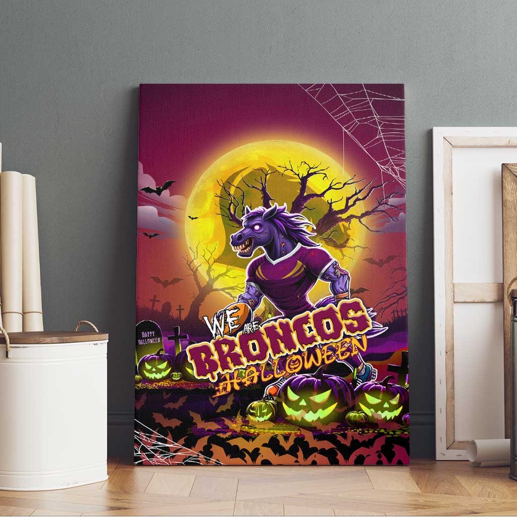 We Are Broncos Halloween Canvas Wall Art Pumpkin Scary Spooky Season - Aussie Hoodie