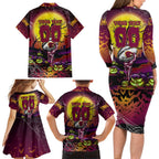 We Are Broncos Halloween Family Matching Long Sleeve Bodycon Dress and Hawaiian Shirt Pumpkin Scary Spooky Season - Aussie Hoodie