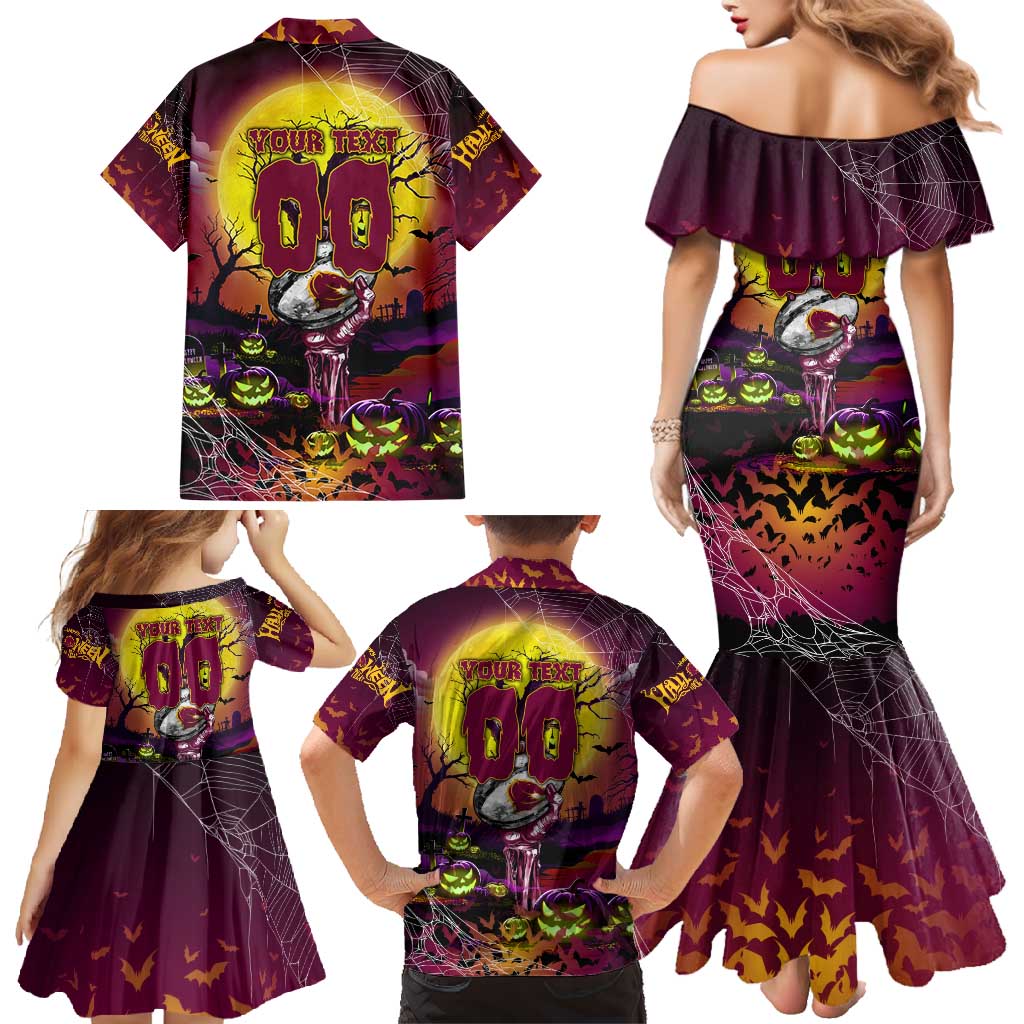 We Are Broncos Halloween Family Matching Mermaid Dress and Hawaiian Shirt Pumpkin Scary Spooky Season - Aussie Hoodie