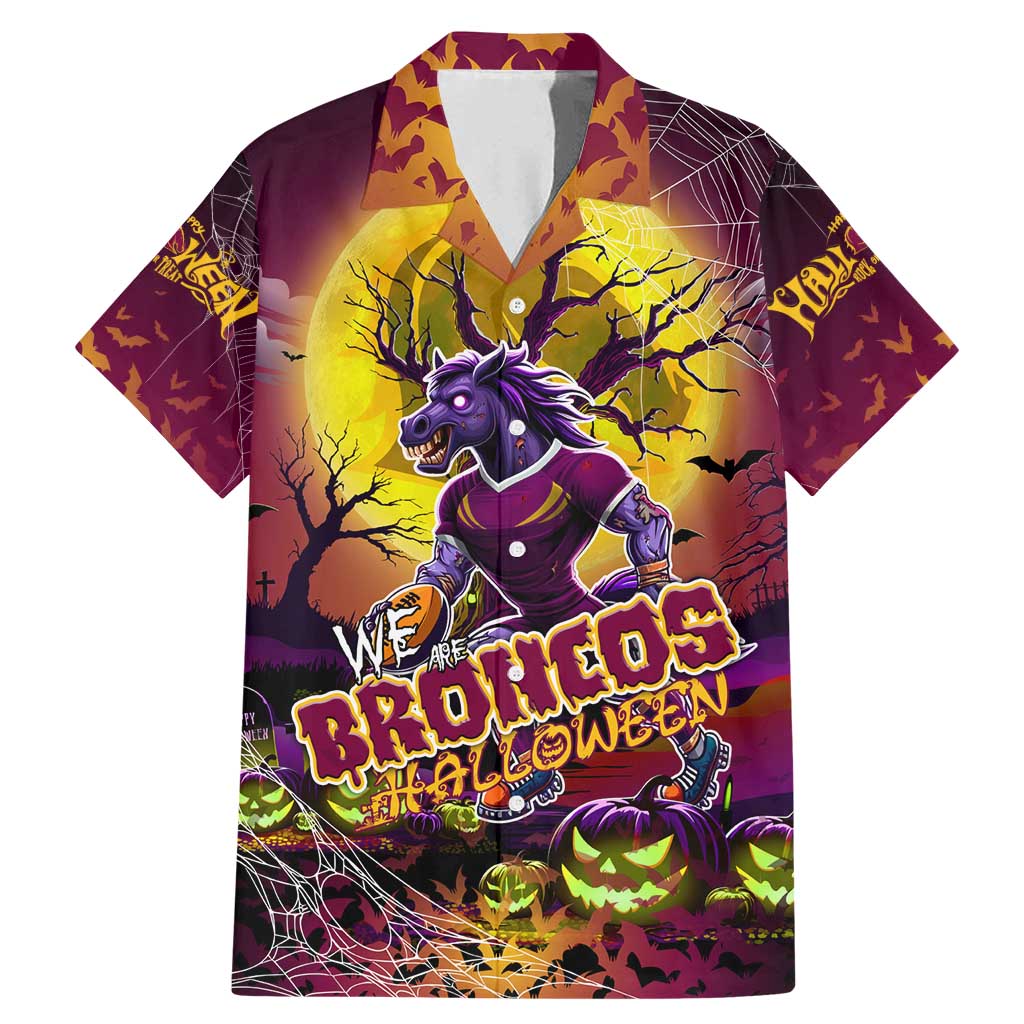 We Are Broncos Halloween Family Matching Mermaid Dress and Hawaiian Shirt Pumpkin Scary Spooky Season - Aussie Hoodie