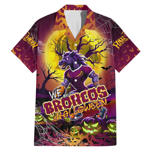We Are Broncos Halloween Family Matching Mermaid Dress and Hawaiian Shirt Pumpkin Scary Spooky Season - Aussie Hoodie