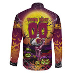 We Are Broncos Halloween Family Matching Off The Shoulder Long Sleeve Dress and Hawaiian Shirt Pumpkin Scary Spooky Season - Aussie Hoodie