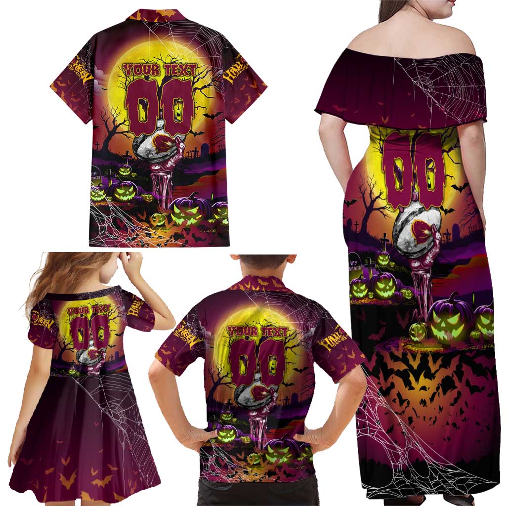 We Are Broncos Halloween Family Matching Off Shoulder Maxi Dress and Hawaiian Shirt Pumpkin Scary Spooky Season - Aussie Hoodie