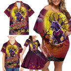 We Are Broncos Halloween Family Matching Off Shoulder Short Dress and Hawaiian Shirt Pumpkin Scary Spooky Season - Aussie Hoodie