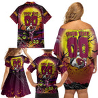We Are Broncos Halloween Family Matching Off Shoulder Short Dress and Hawaiian Shirt Pumpkin Scary Spooky Season - Aussie Hoodie