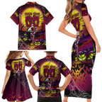 We Are Broncos Halloween Family Matching Short Sleeve Bodycon Dress and Hawaiian Shirt Pumpkin Scary Spooky Season - Aussie Hoodie