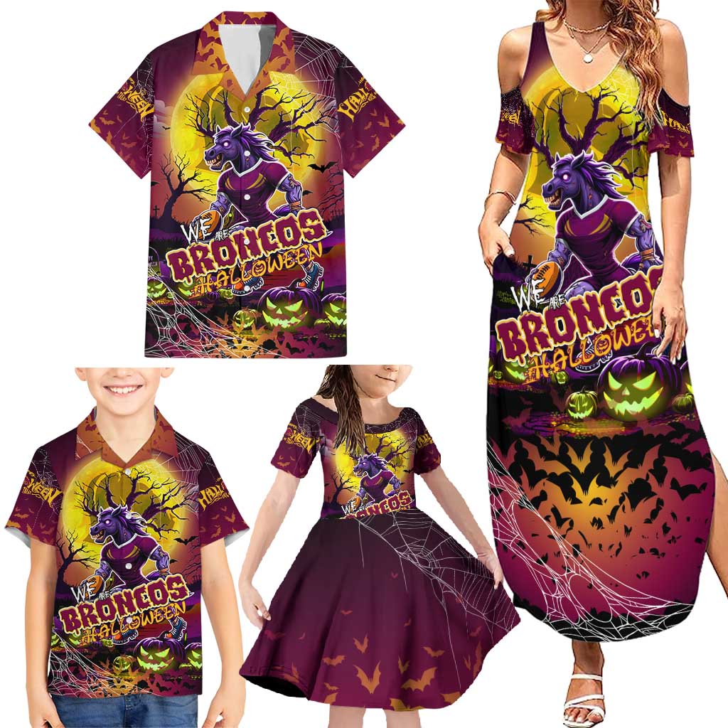 We Are Broncos Halloween Family Matching Summer Maxi Dress and Hawaiian Shirt Pumpkin Scary Spooky Season - Aussie Hoodie