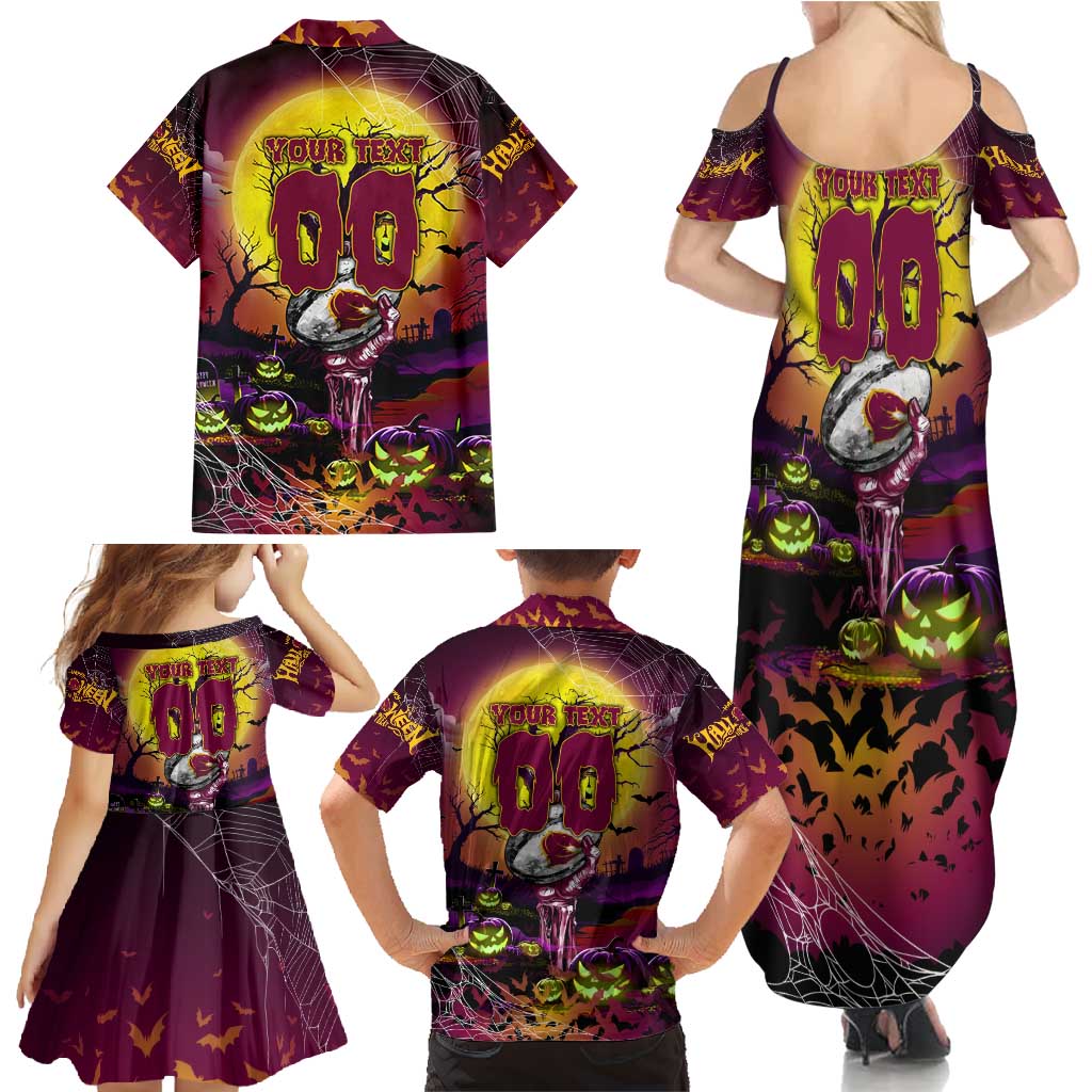 We Are Broncos Halloween Family Matching Summer Maxi Dress and Hawaiian Shirt Pumpkin Scary Spooky Season - Aussie Hoodie