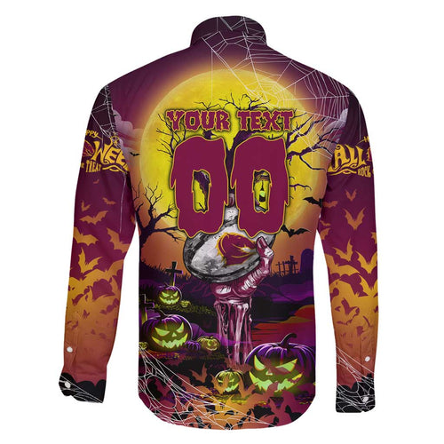 We Are Broncos Halloween Family Matching Summer Maxi Dress and Hawaiian Shirt Pumpkin Scary Spooky Season - Aussie Hoodie