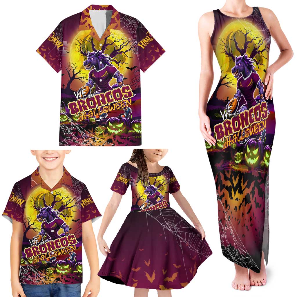 We Are Broncos Halloween Family Matching Tank Maxi Dress and Hawaiian Shirt Pumpkin Scary Spooky Season - Aussie Hoodie