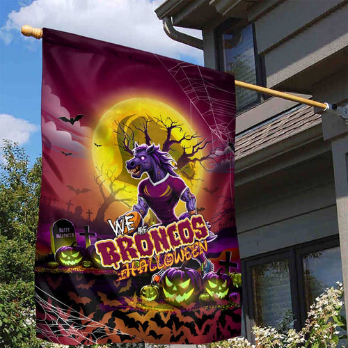 We Are Broncos Halloween Garden Flag Pumpkin Scary Spooky Season - Aussie Hoodie