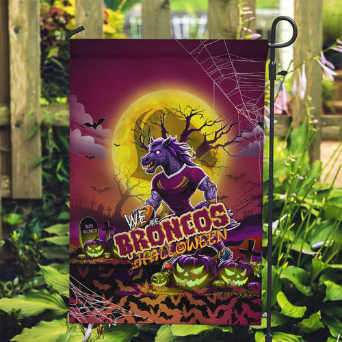 We Are Broncos Halloween Garden Flag Pumpkin Scary Spooky Season - Aussie Hoodie