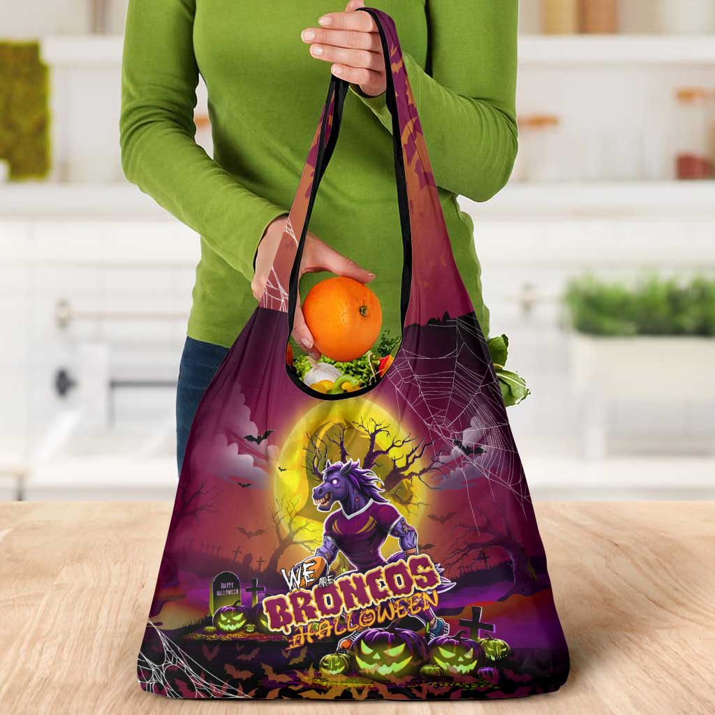 We Are Broncos Halloween Grocery Bag Pumpkin Scary Spooky Season - Aussie Hoodie