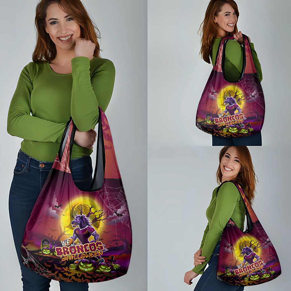 We Are Broncos Halloween Grocery Bag Pumpkin Scary Spooky Season - Aussie Hoodie