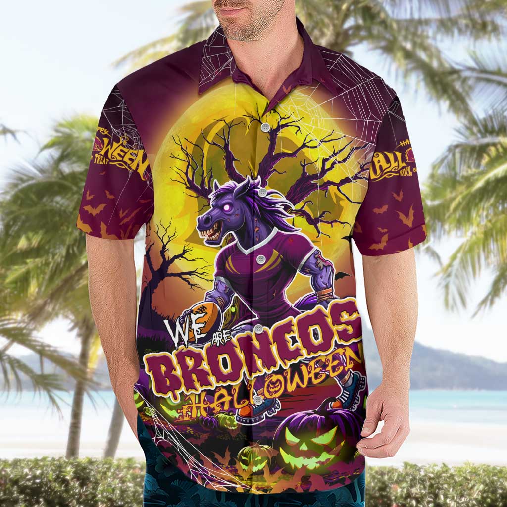 We Are Broncos Halloween Hawaiian Shirt Pumpkin Scary Spooky Season - Aussie Hoodie