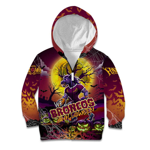 We Are Broncos Halloween Kid Hoodie Pumpkin Scary Spooky Season - Aussie Hoodie