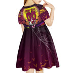 We Are Broncos Halloween Kid Short Sleeve Dress Pumpkin Scary Spooky Season - Aussie Hoodie
