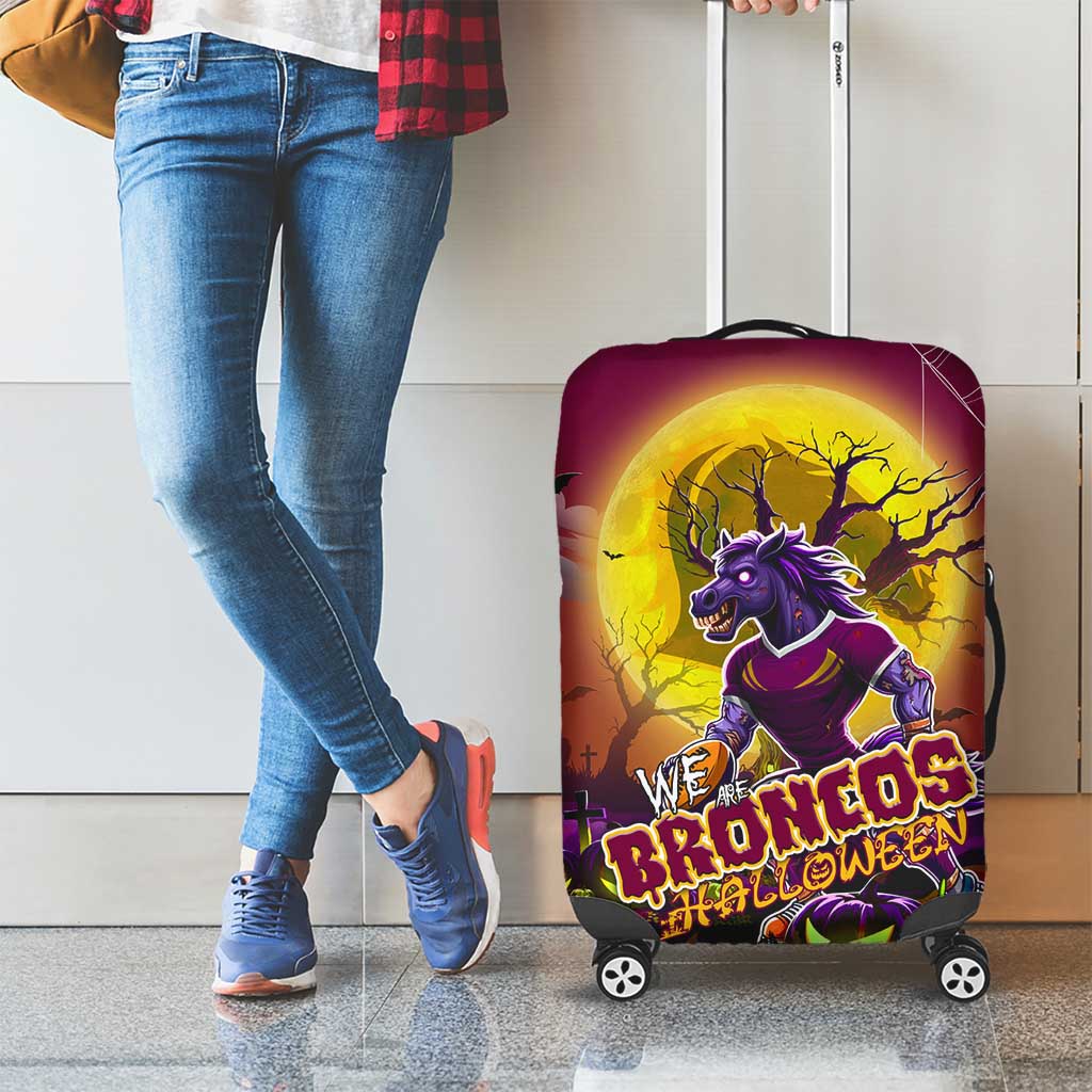We Are Broncos Halloween Luggage Cover Pumpkin Scary Spooky Season - Aussie Hoodie