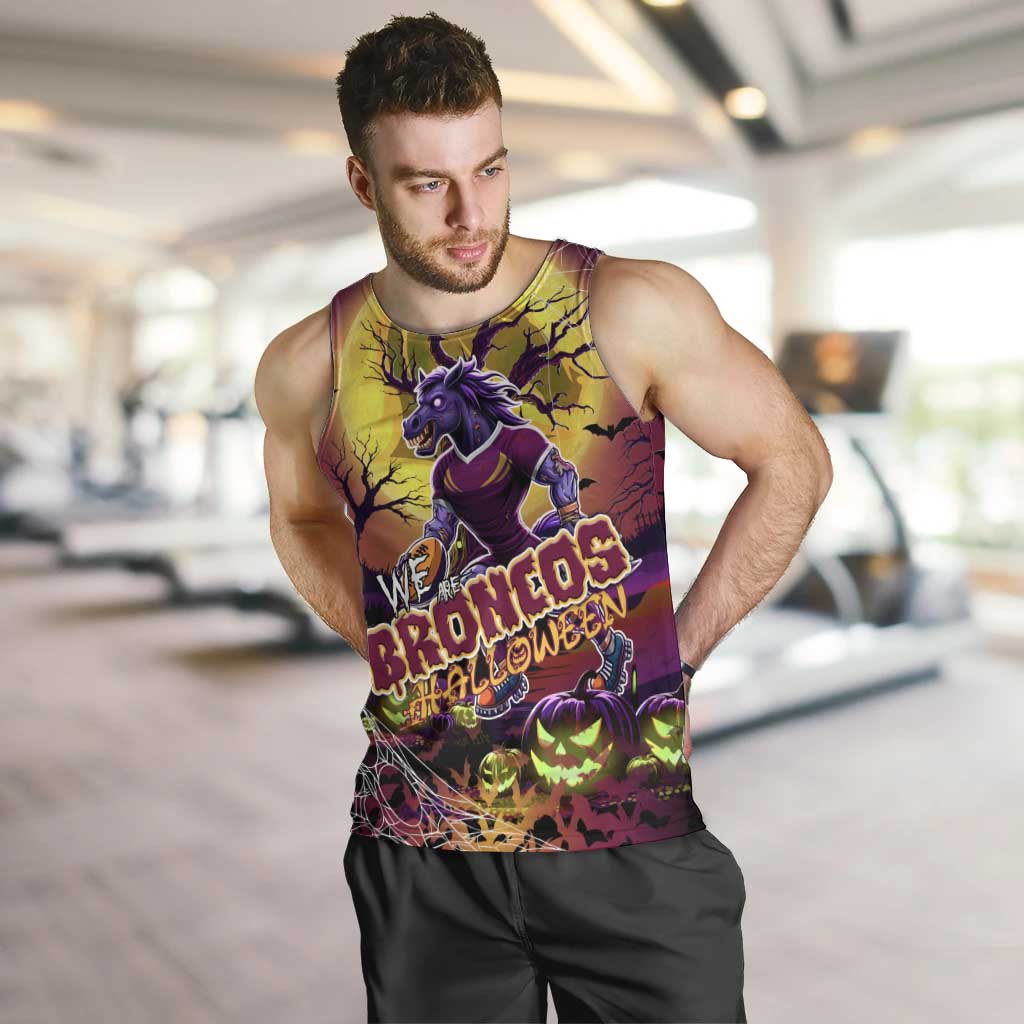 We Are Broncos Halloween Men Tank Top Pumpkin Scary Spooky Season - Aussie Hoodie