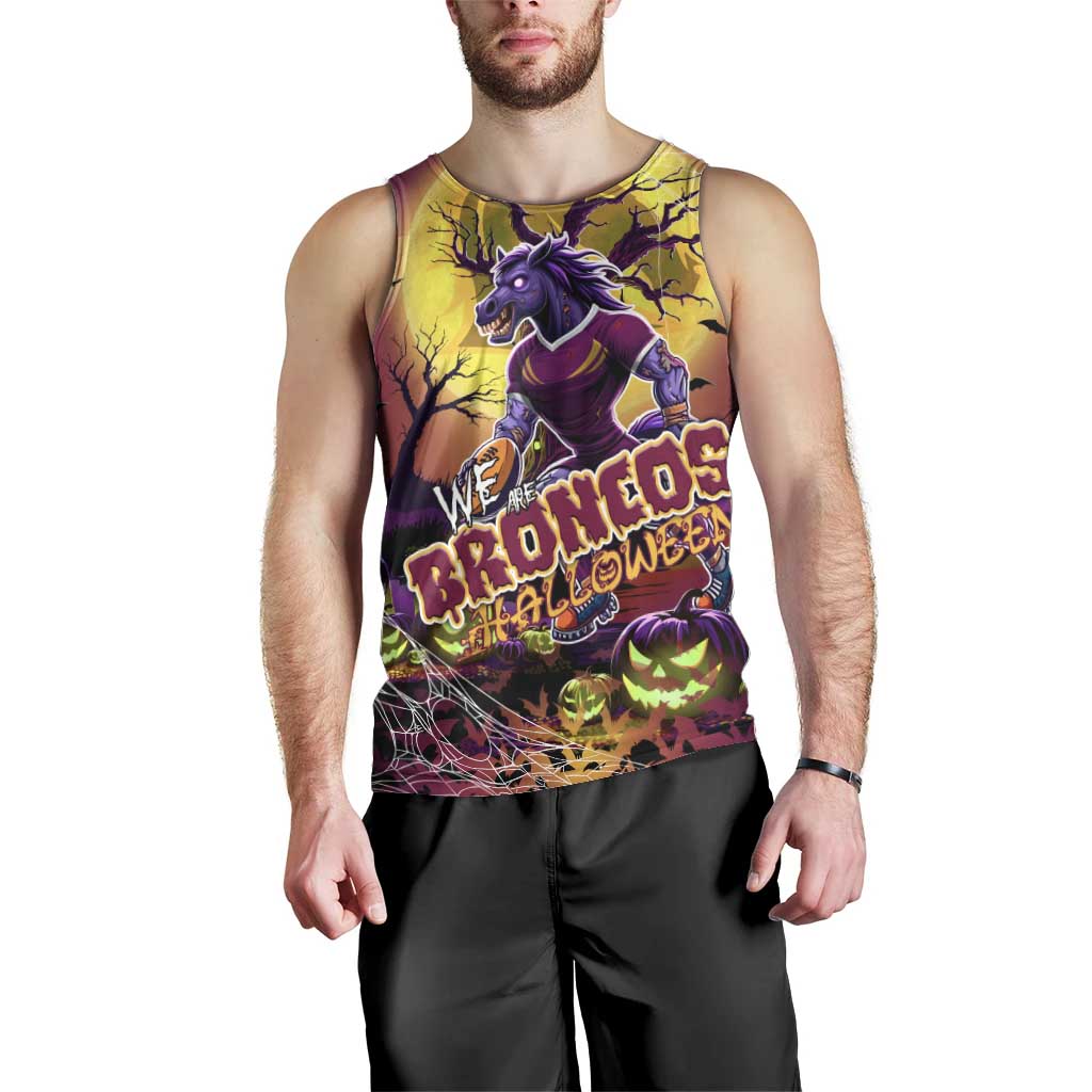 We Are Broncos Halloween Men Tank Top Pumpkin Scary Spooky Season - Aussie Hoodie