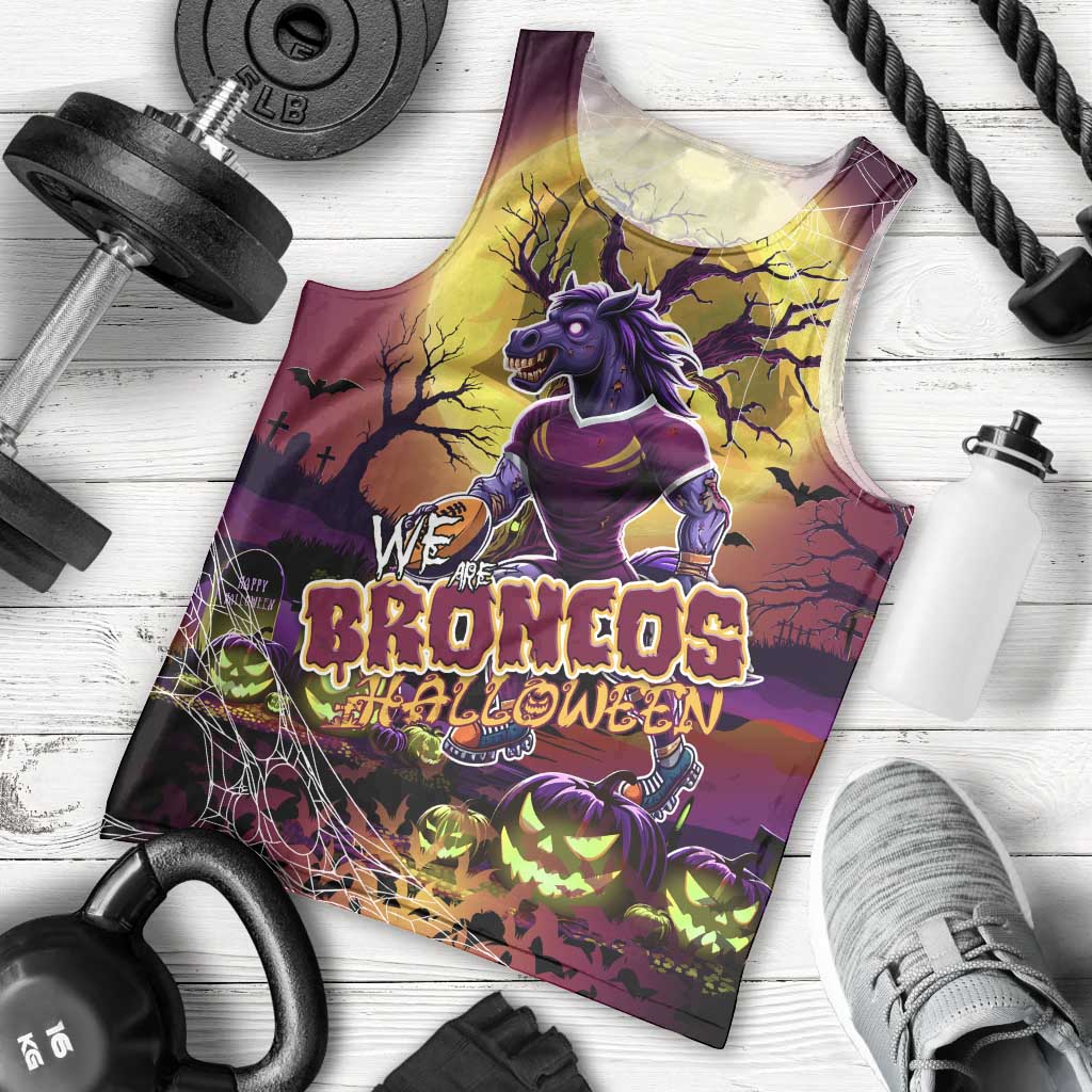 We Are Broncos Halloween Men Tank Top Pumpkin Scary Spooky Season - Aussie Hoodie