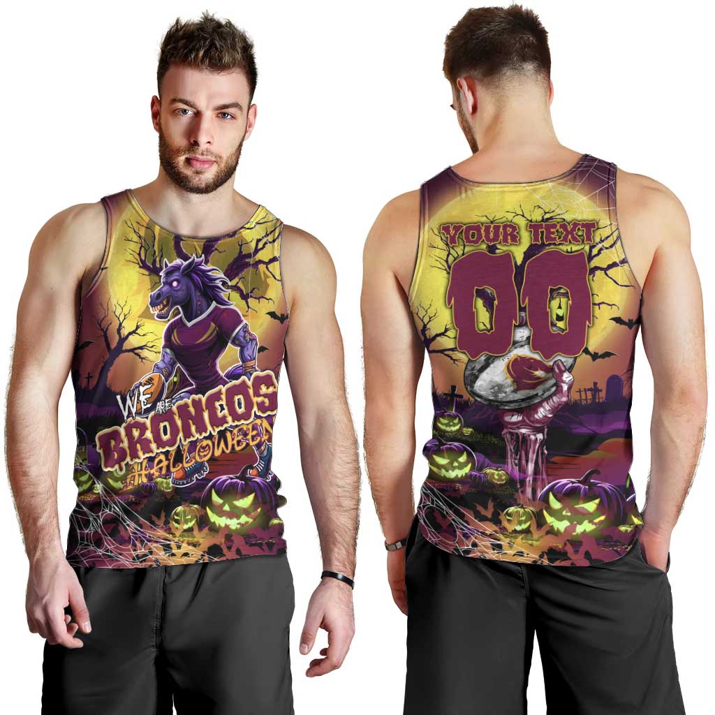 We Are Broncos Halloween Men Tank Top Pumpkin Scary Spooky Season - Aussie Hoodie